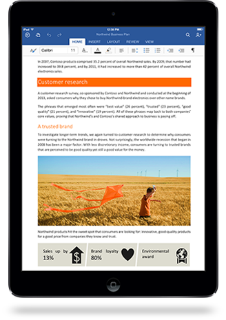 iPad Microsoft Office