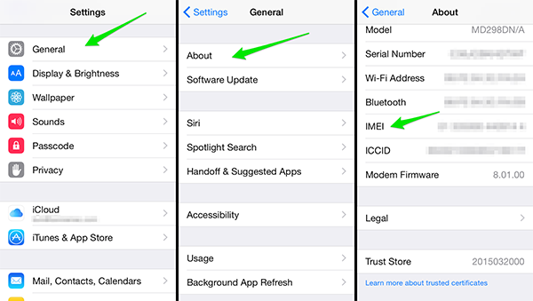 imei iphone ios 600x339 - How to Check IMEI/MEID and ESN's