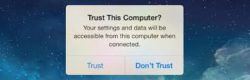 Trust This Computer alert on your iPhone, iPad, or iPod touch