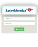 bank of america fake screen