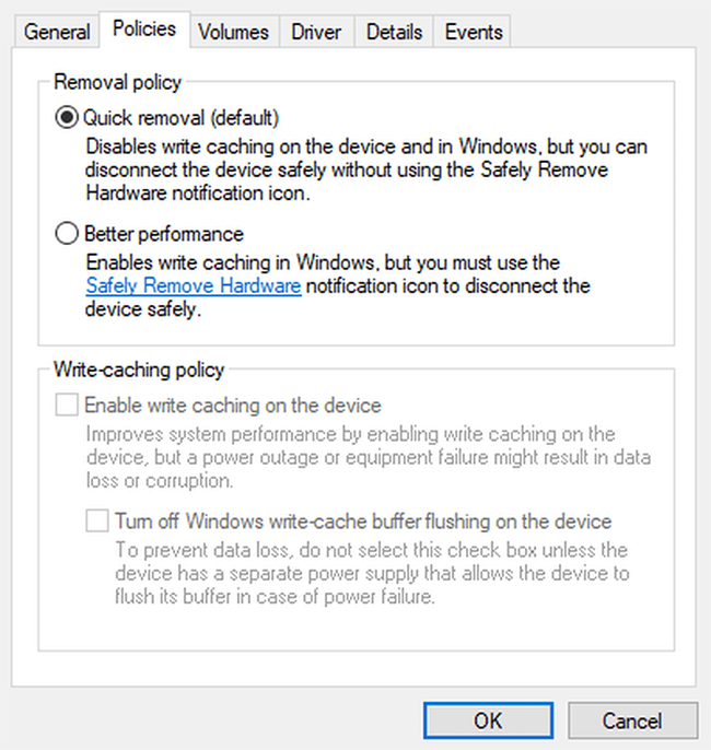 safe removal routine canceled windows 10 disk settings 2 - Safe Removal Routine Canceled by Windows 10
