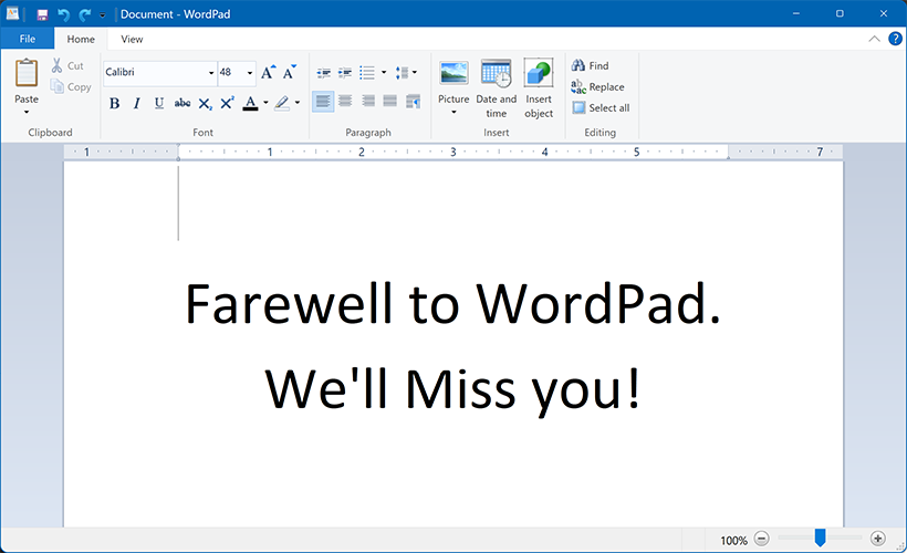 farewell to wordpad well miss you 2023 - Farewell to WordPad. We'll Miss you!