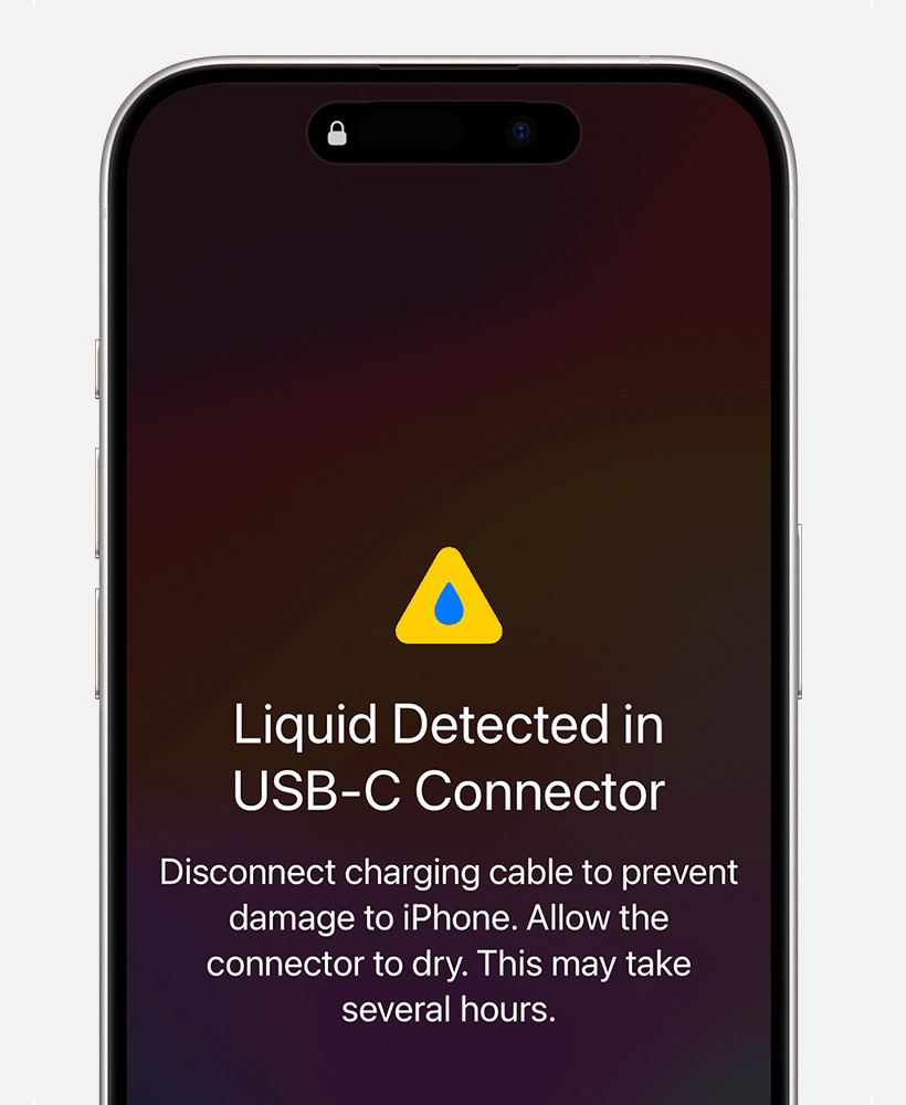 As you may already know, recent iPhones (iPhone XS, iPhone XS Max, iPhone XR or later models) have a feature that detects the presence of liquid in the Lightning or USB-C connector.