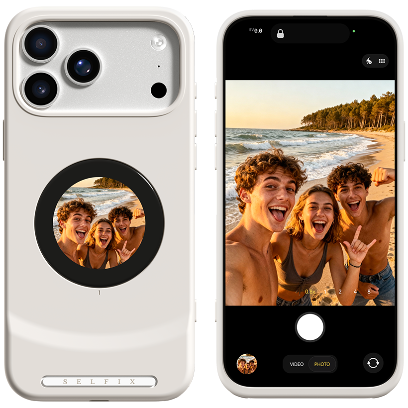 selfix iphone case with a second screen that allows selfies screen - Selfix: iPhone Case with a Second Screen That Allows Selfies