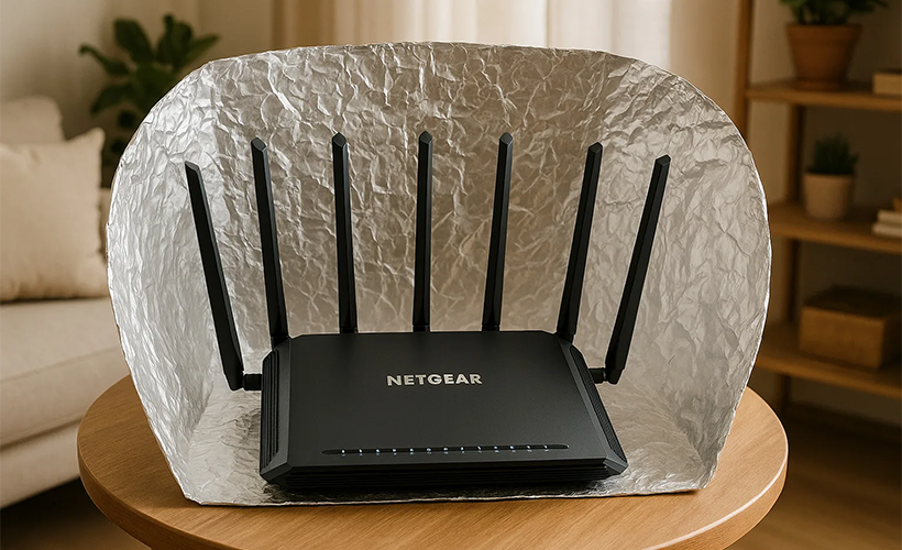 aluminum foil on the router improves wi fi connection limitations - Aluminum Foil on the Router Improves Wi-Fi Connection?