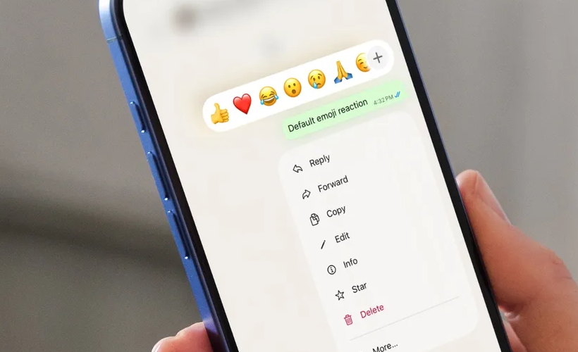 whatsapps new reaction menu for iphone emoji - WhatsApp's New Reaction Menu for iPhone