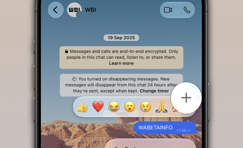 whatsapps new reaction menu for iphone liquid glass - WhatsApp's New Reaction Menu for iPhone
