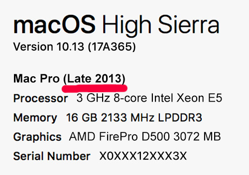 What model have my Mac Pro