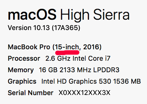 What screen size have my MacBook